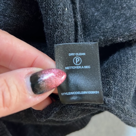 Robbi & Nikki cashmere sequin cardigan black dark gray sz XS - Picture 4 of 6